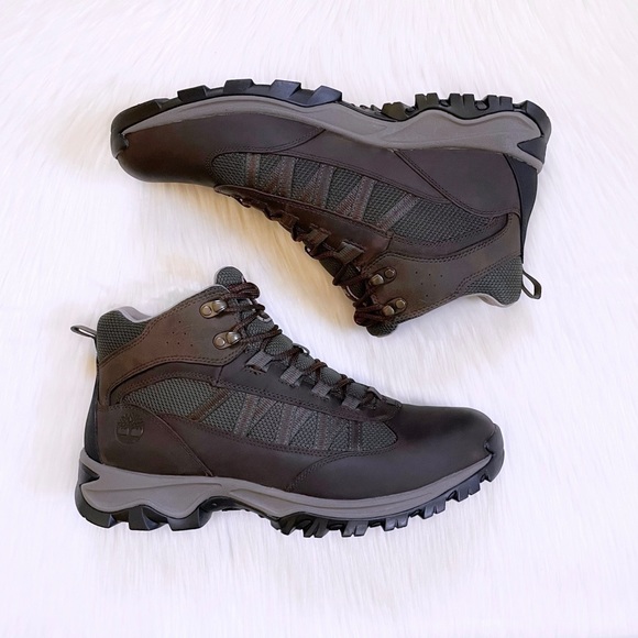 Timberland Men’s Mt. Maddsen Dark Brown Mid Hiker Boots - Picture 2 of 7